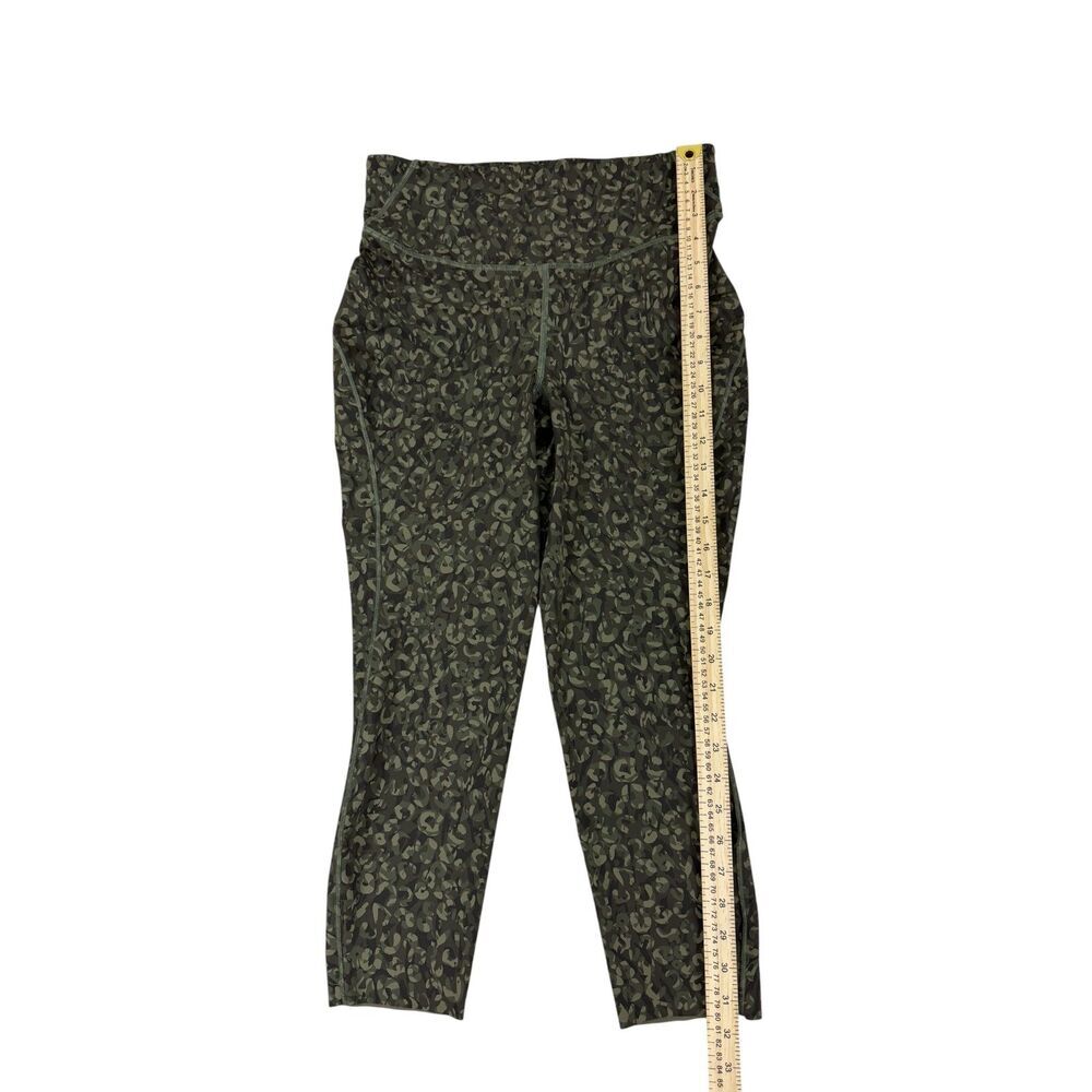 Lululemon Green Camo Ankle Zip Leggings Size 10 - Picture 6 of 7